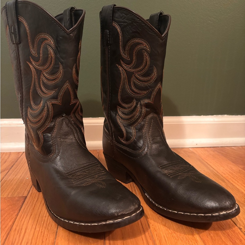 Smoky Mountain Boots Youth 6.5R Monterey Brown Faux Leather 1575Y Western Cowboy